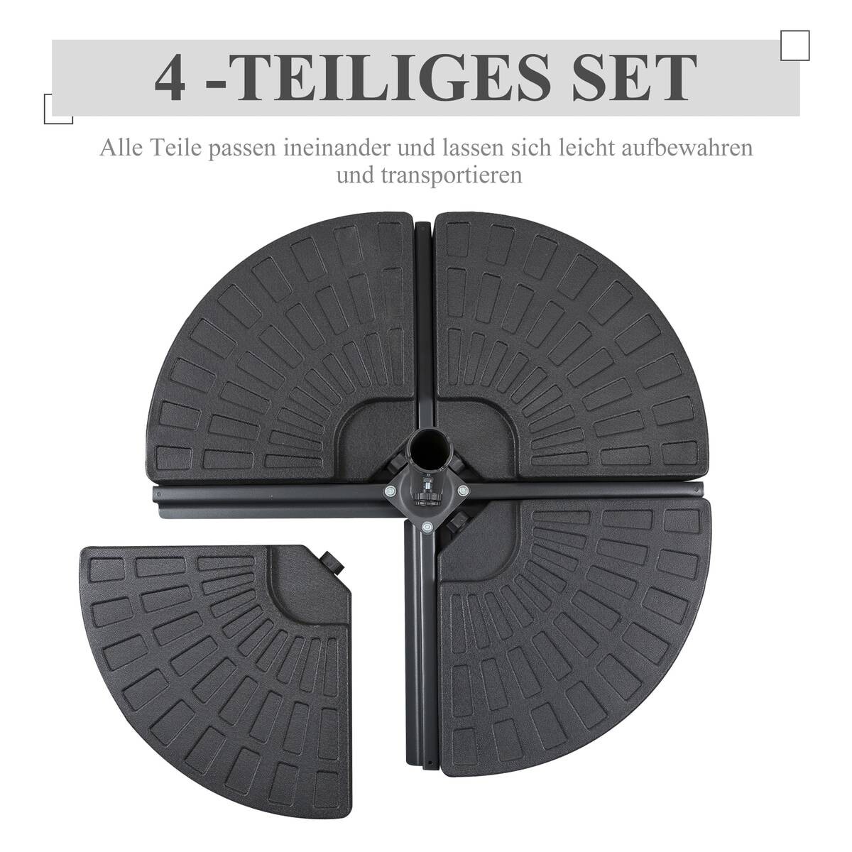 Outsunny Schirmständer mit 4 Teilen