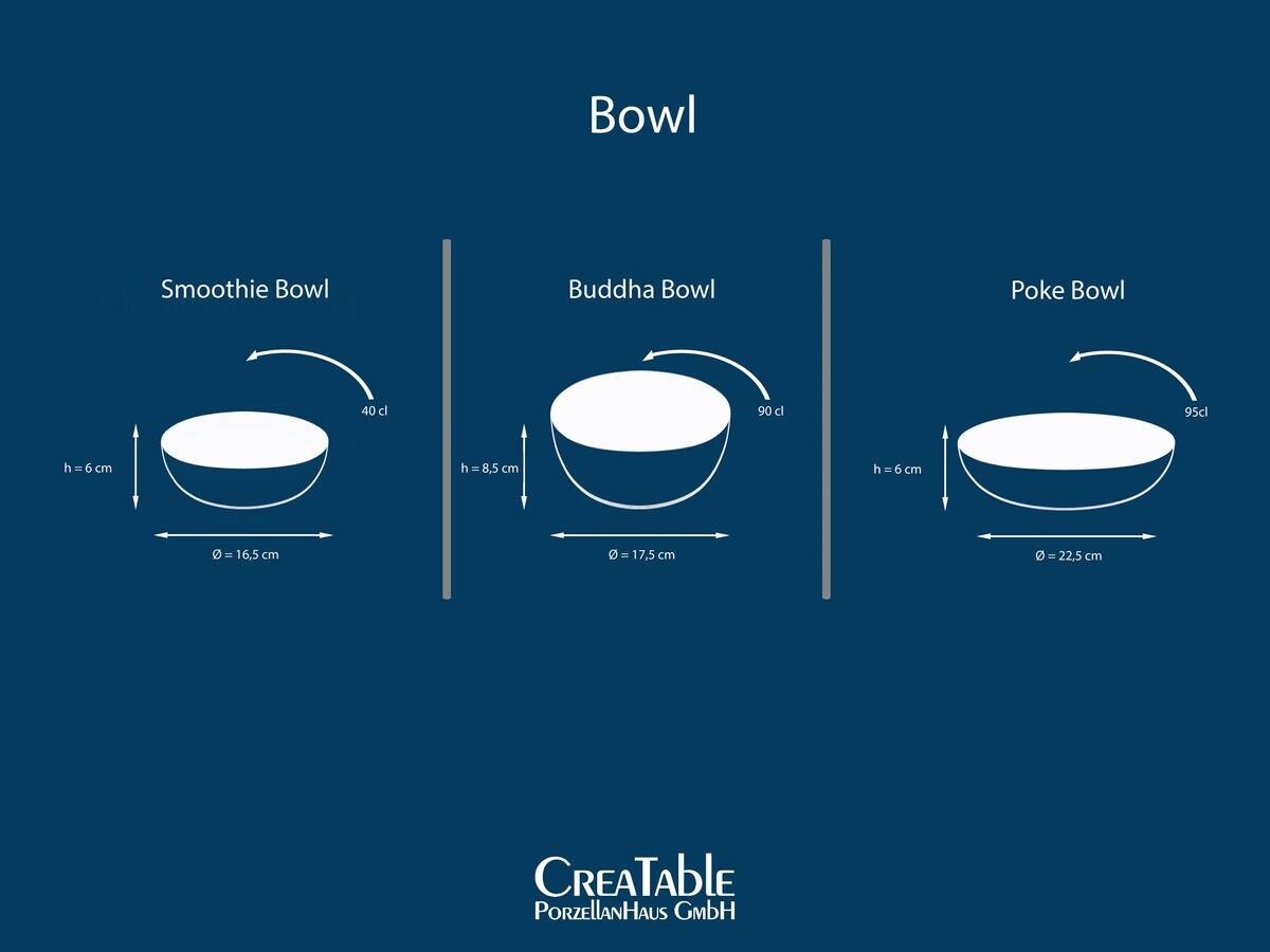 CreaTable Schüsselset Nature Collection mehrfarbig Steinzeug