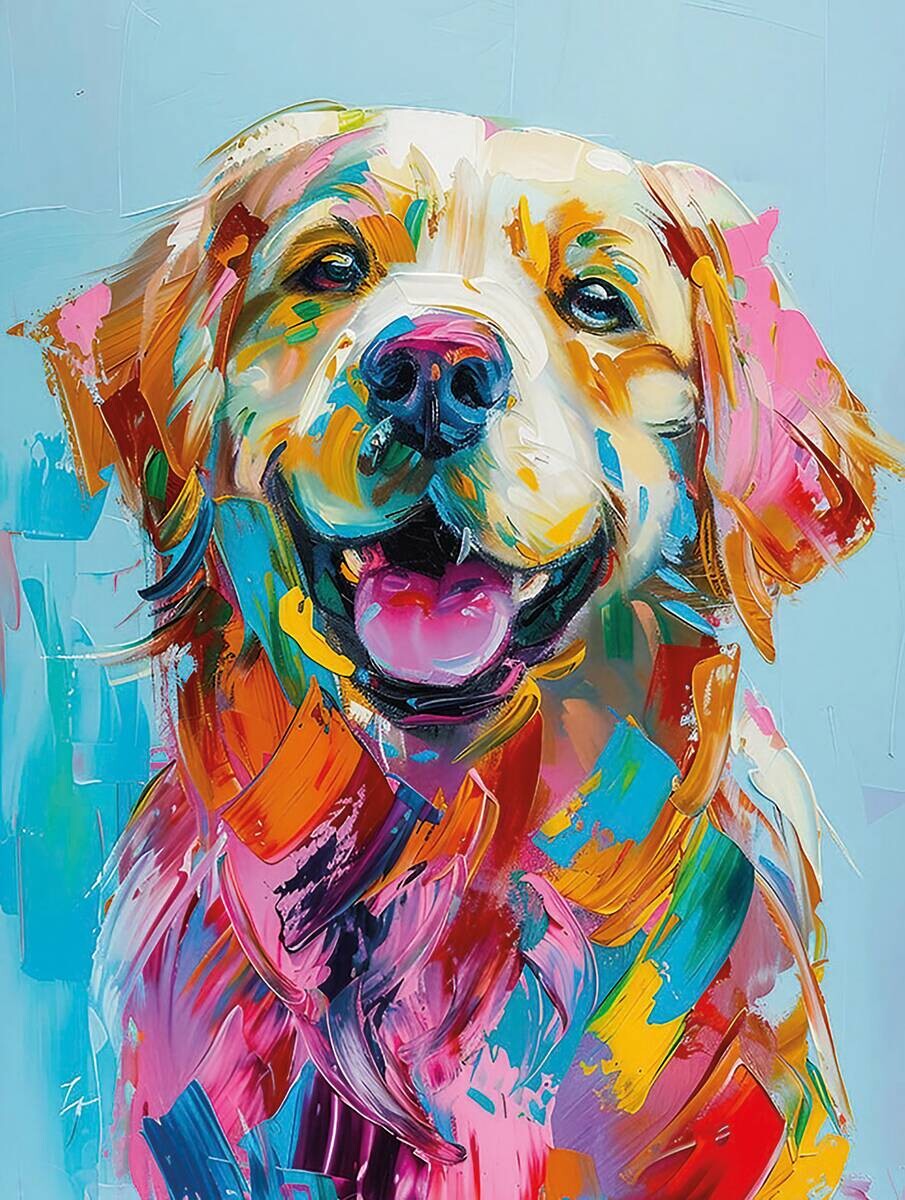 Keilrahmenbild Hund B/H: ca. 61x46 cm