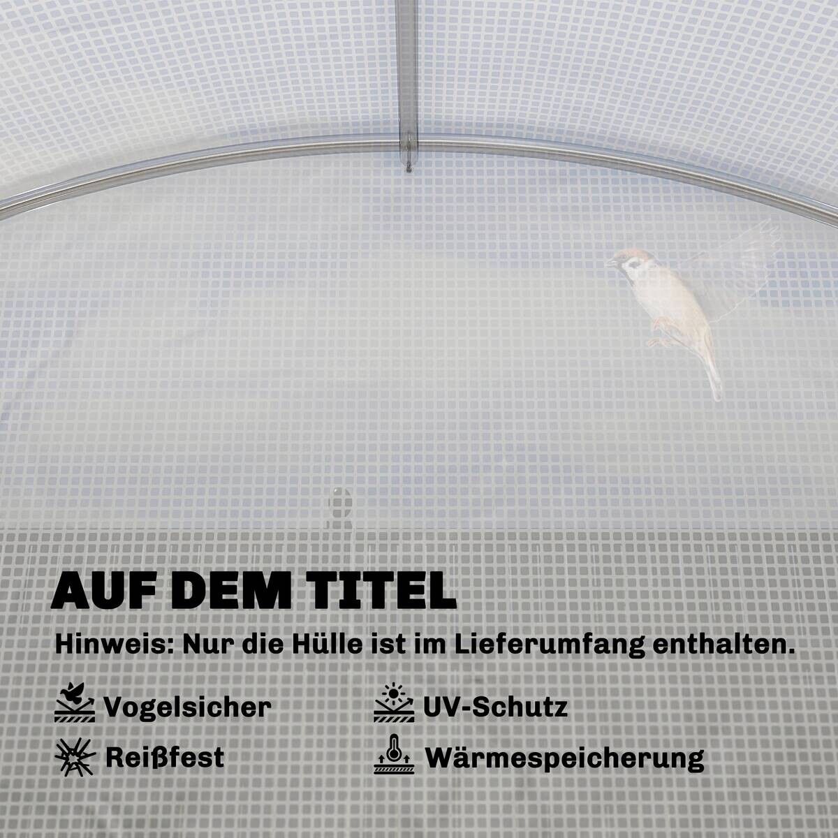 Outsunny Gewächshausfolie B/H/T/L: ca. 300x200x300x300 cm weiß