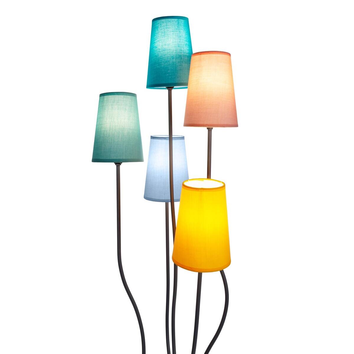 Näve Leuchten Stehlampe 2074761 multicolor Metall Textil B/H/T: ca. 35x163x40 cm 5 Brennstellen