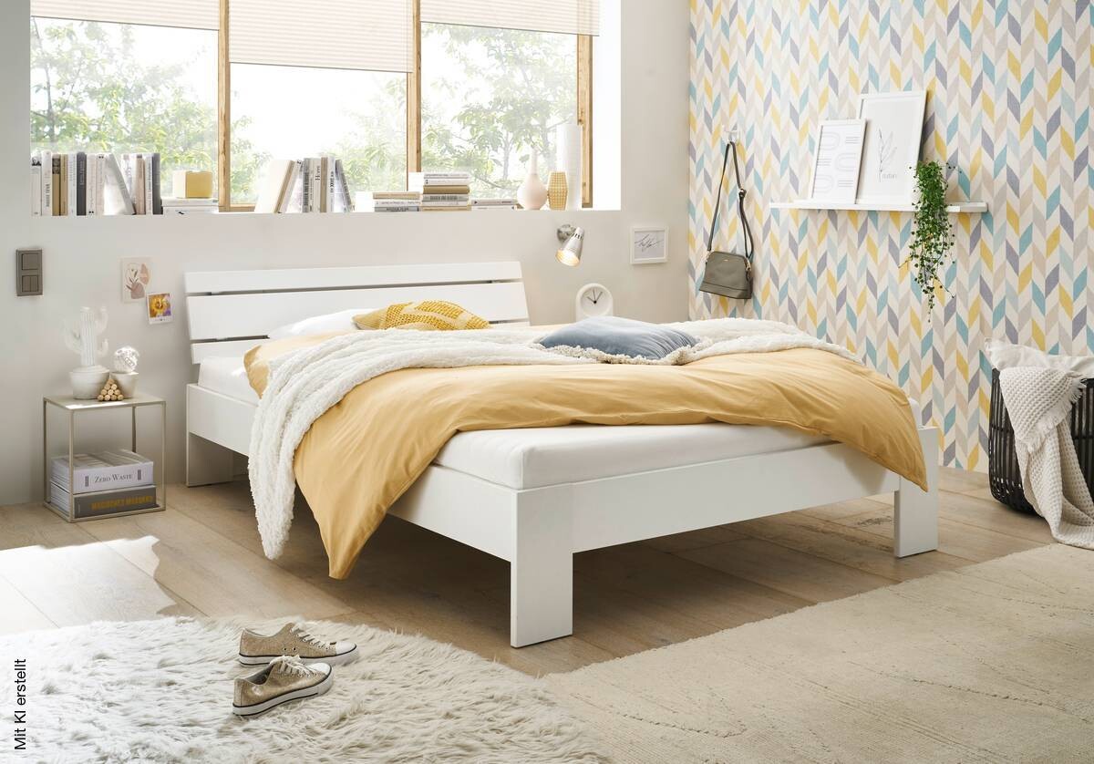 Futonbett Brest weiß Liegefläche B/L: ca. 100x200 cm