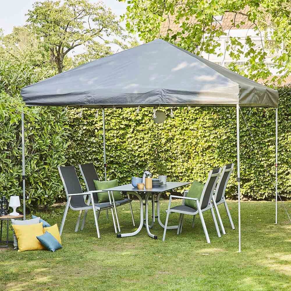 Gardamo Pavillon EASYUP Stahl Polyester B/H/L: ca. 300x270x300 cm