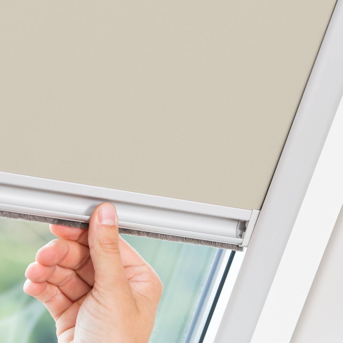 LICHTBLICK Dachfensterrollo Skylight VD creme B/L: ca. 97,3x94 cm