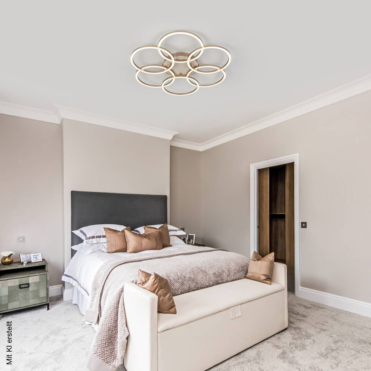 Nolo LED-Deckenleuchte schwarz Cappuccino Kunststoff