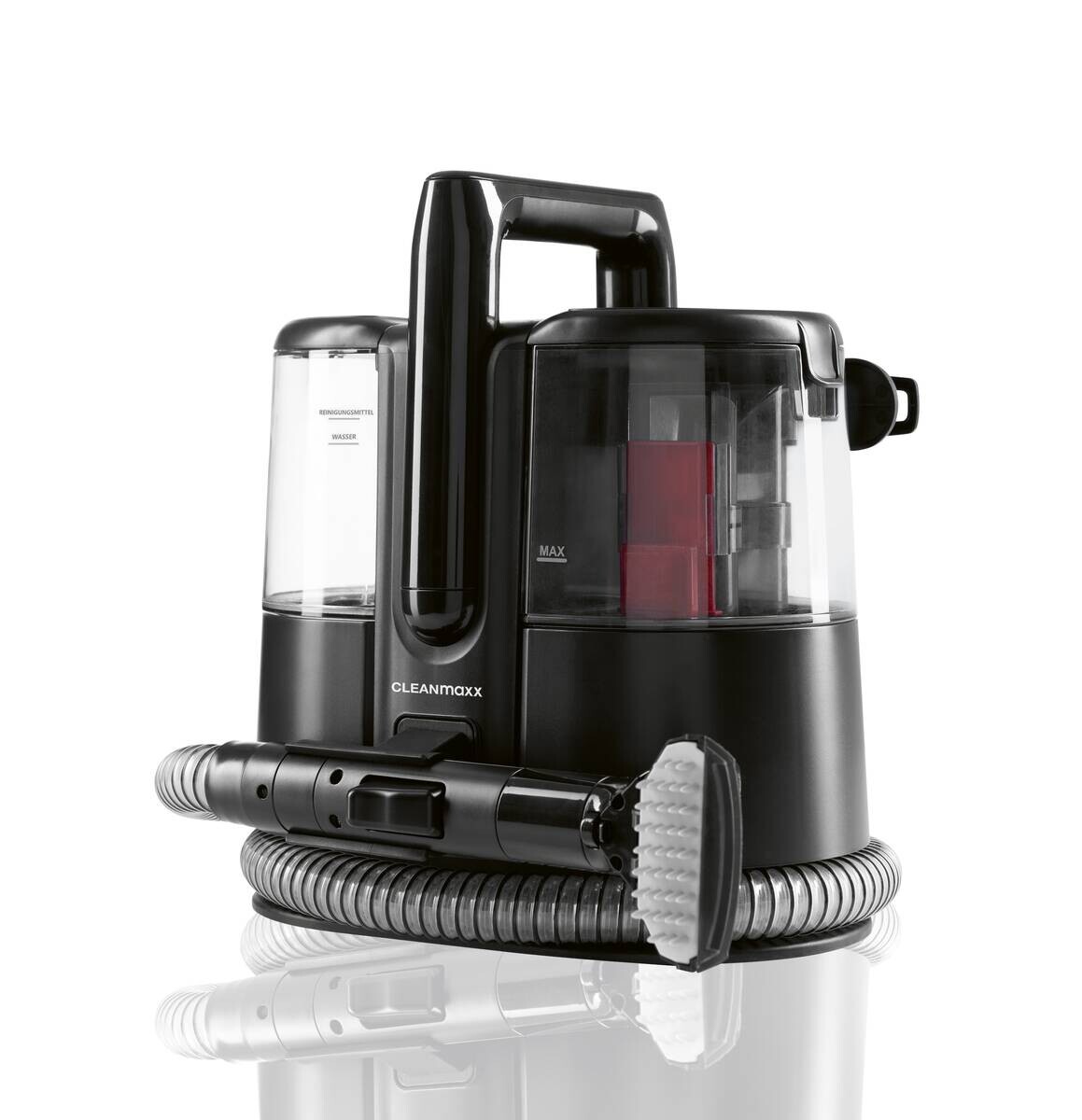 CLEANmaxx Polster -und Teppichreiniger schwarz rot Kunststoff B/H/L: ca. 33,5x33x29,5 cm
