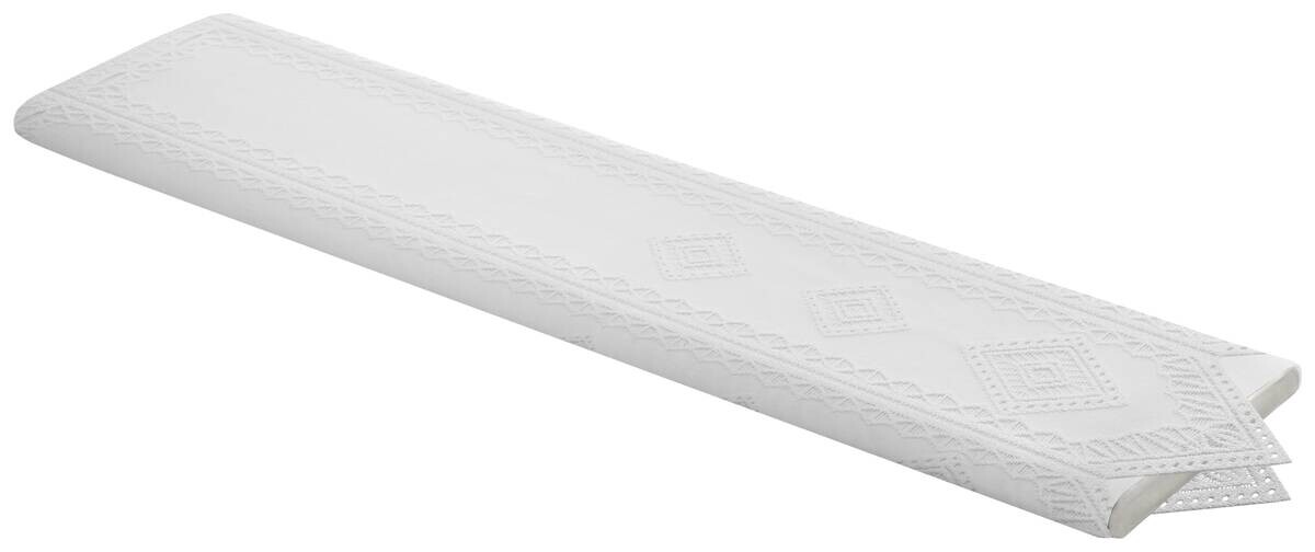Scheibengardinen-Meterware Raute weiß 100% Polyester H: ca. 90 cm