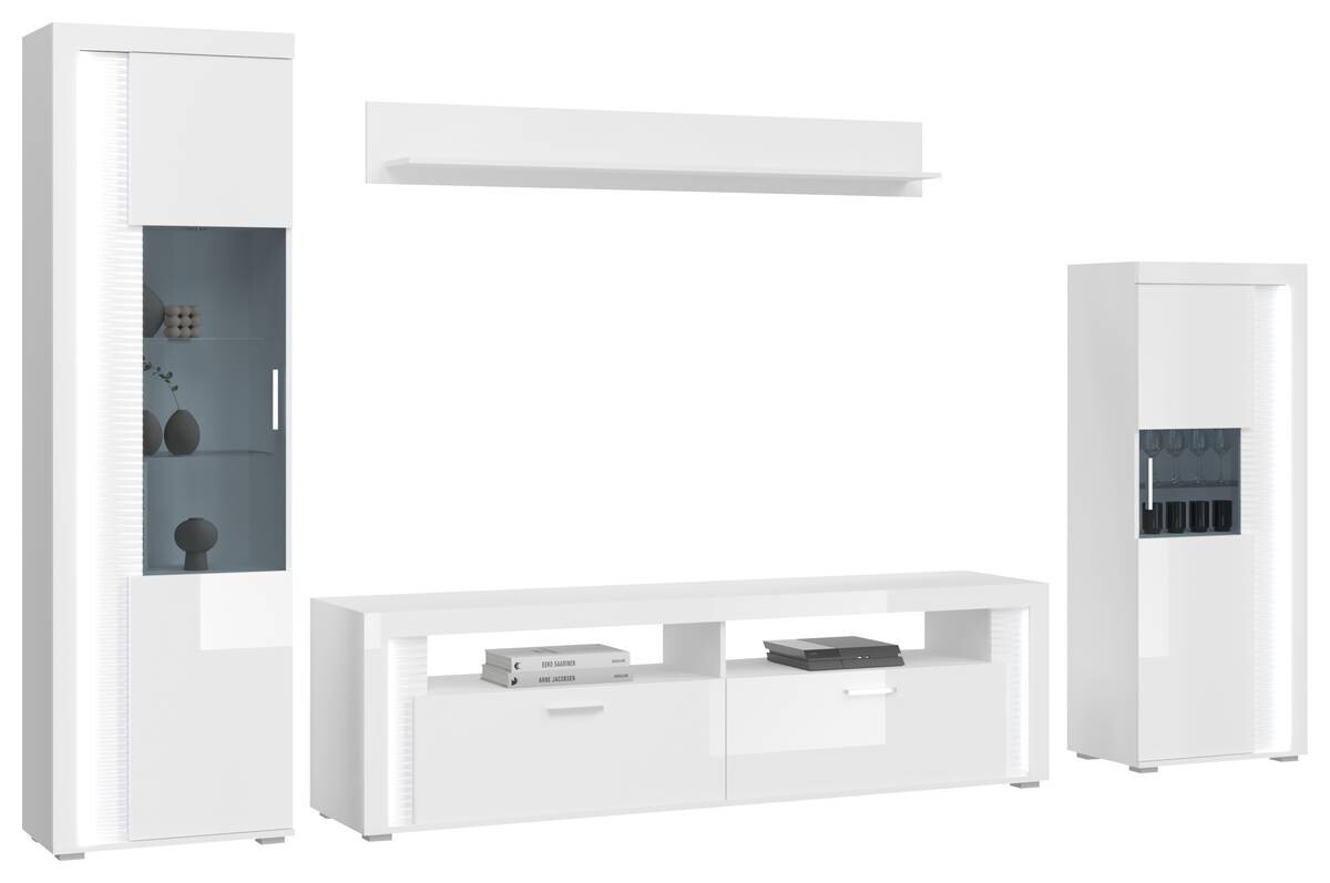 Wandboard Skylight weiß weiß Hochglanz B/H/T: ca. 170x22x21 cm