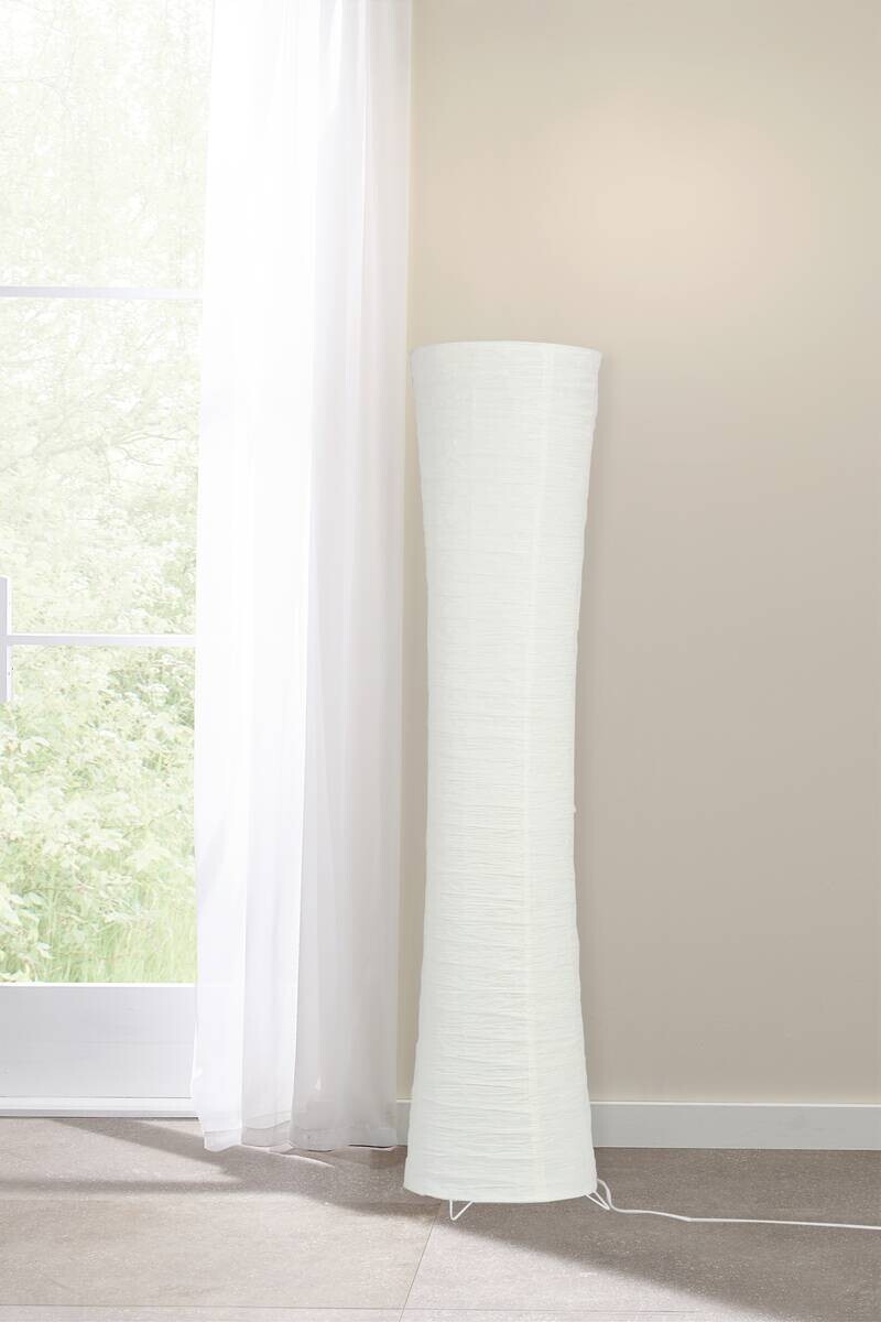 POCOline Stehlampe Curvy weiß Metall H/D: ca. 110x25 cm E14 2 Brennstellen