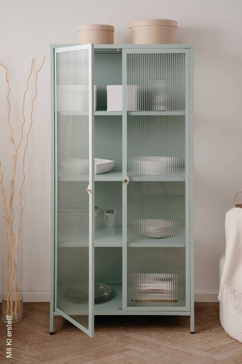 Vitrine Milton mint B/H/T: ca. 80x160x40 cm