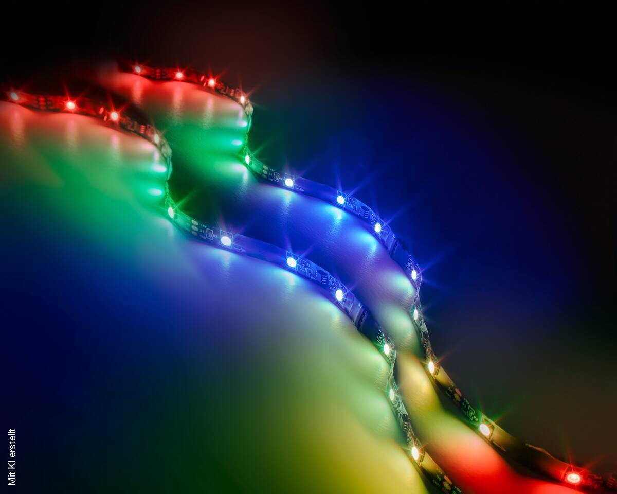 Lichtband schwarz Kunststoff B/L: ca. 1x120 cm