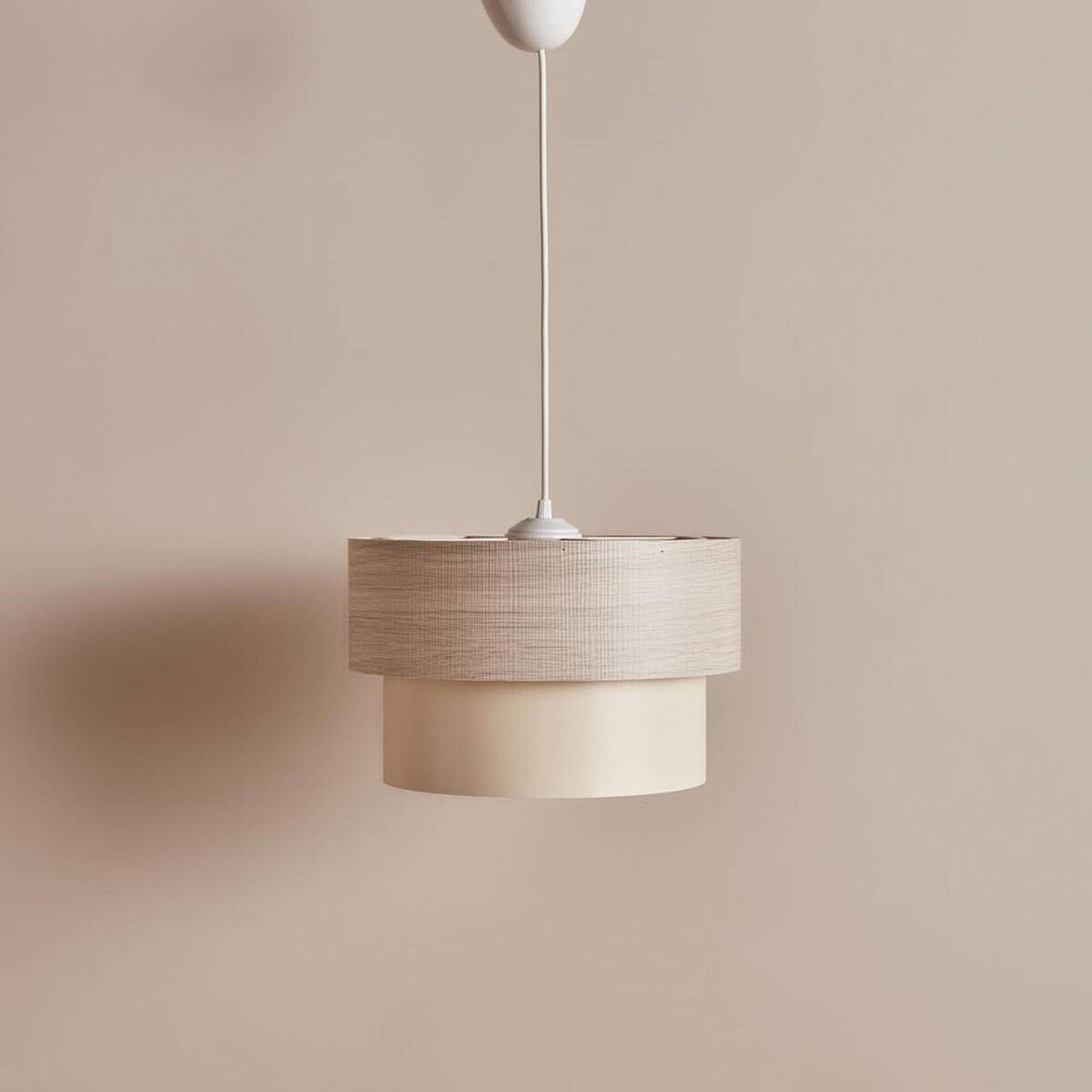 Opviq Pendelleuchte beige PVC B/H/T/L/D: ca. 30x70x30x30x30 cm E27 1 Brennstellen