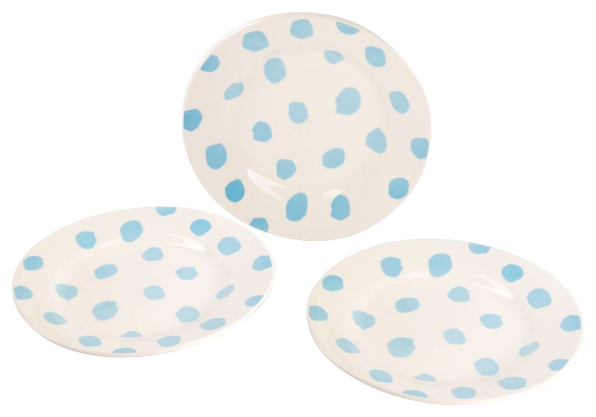 CASA SAMANTHA Teller SABOR blau Steinzeug 3 tlg.