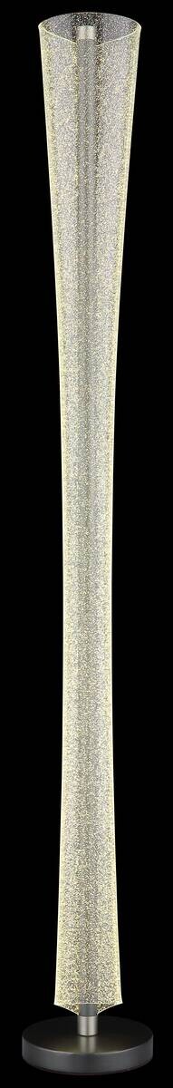GLOBO Stehlampe nickel matt anthrazit klar Metall Kunststoff H/D: ca. 155x20 cm 1 Brennstellen