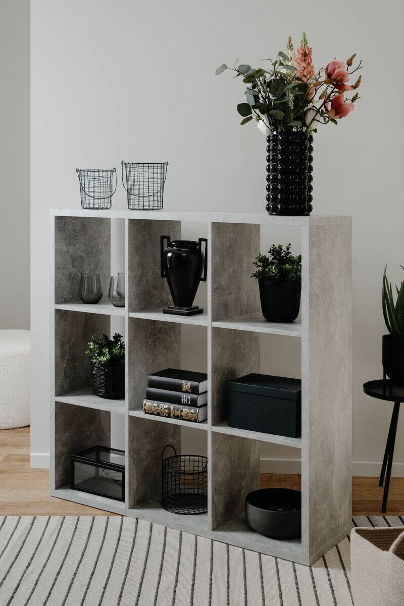 Raumteiler Max Beton Optik B/H/T: ca. 107x107x33 cm
