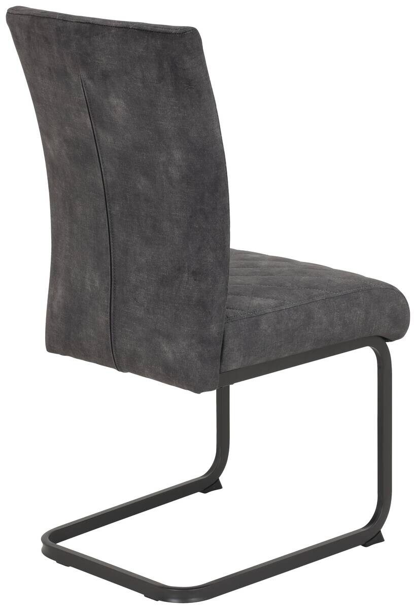 Schwingstuhl Rachel I, 4er-Set anthrazit Microfaser B/H/T: ca. 46x96x60 cm