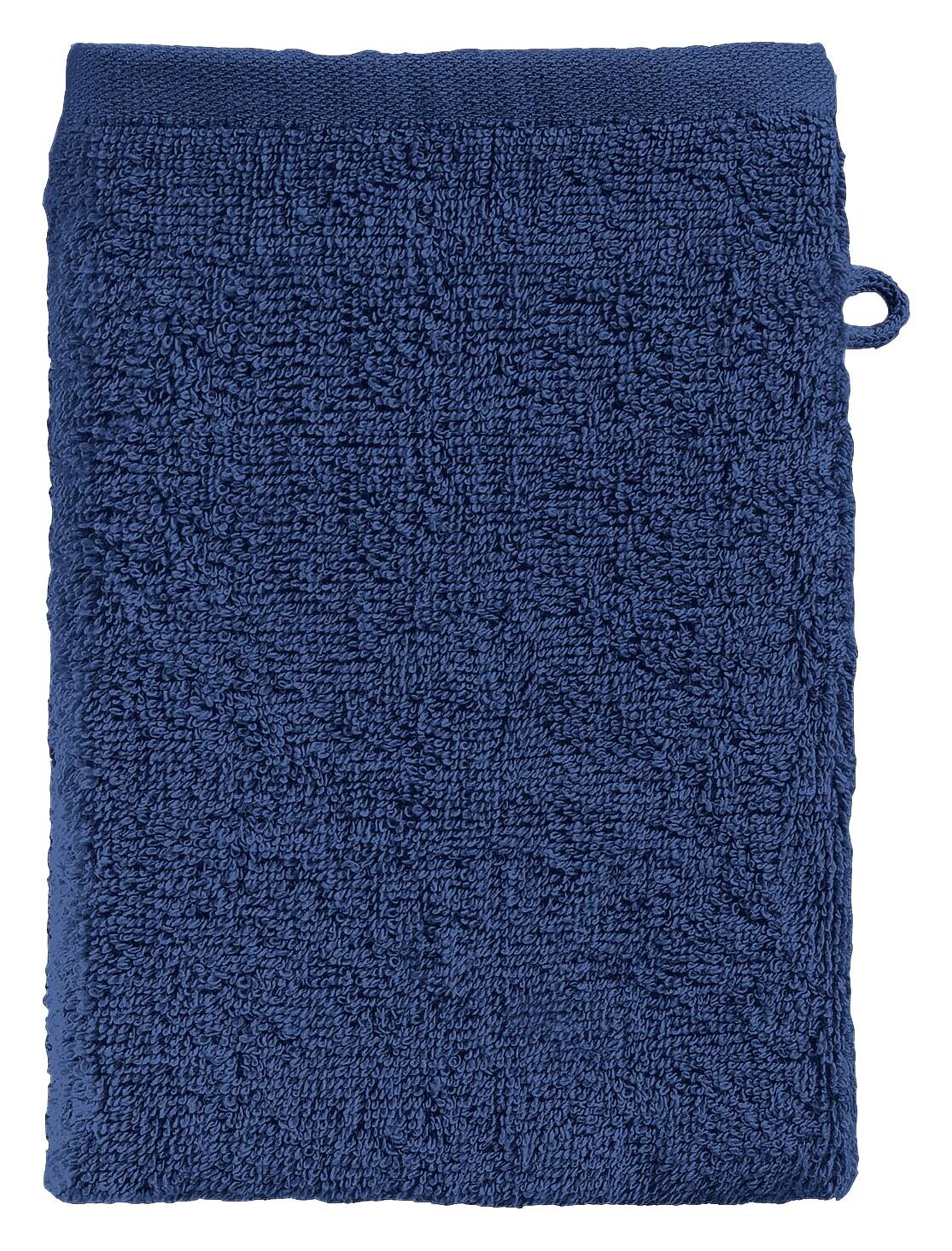 Waschhandschuh Miami blau 100% Baumwolle B/L: ca. 15x21 cm