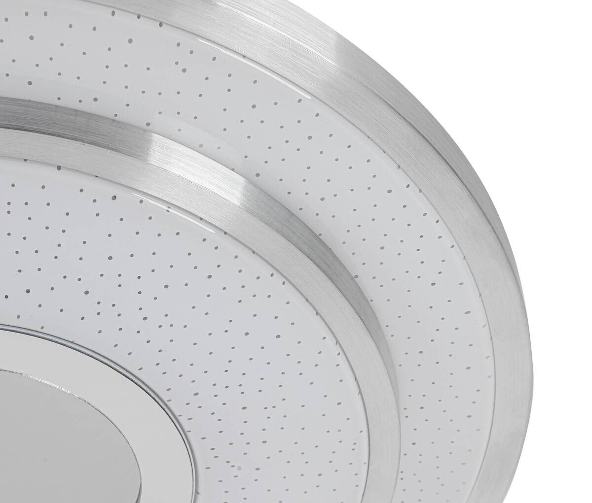 Nolo LED Deckenleuchte Chrom weiß Kunststoff Metall B/H/L: ca. 38x7,5x38 cm 2 Brennstellen