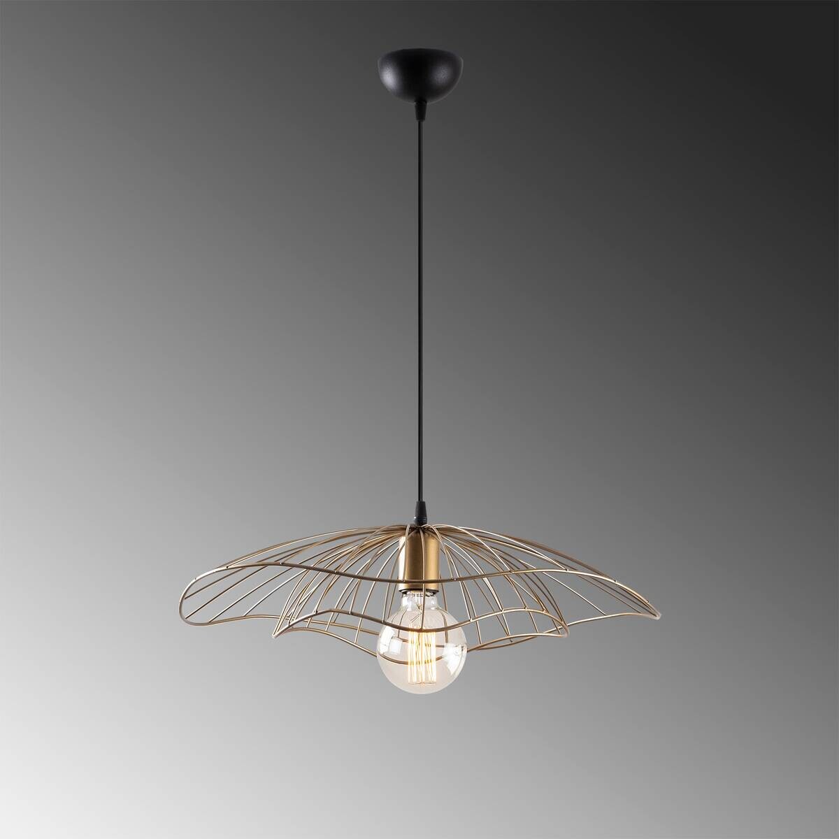 Opviq Pendelleuchte Tel bronze Metall B/H/T/L/D: ca. 50x111x50x50x50 cm E27 1 Brennstellen