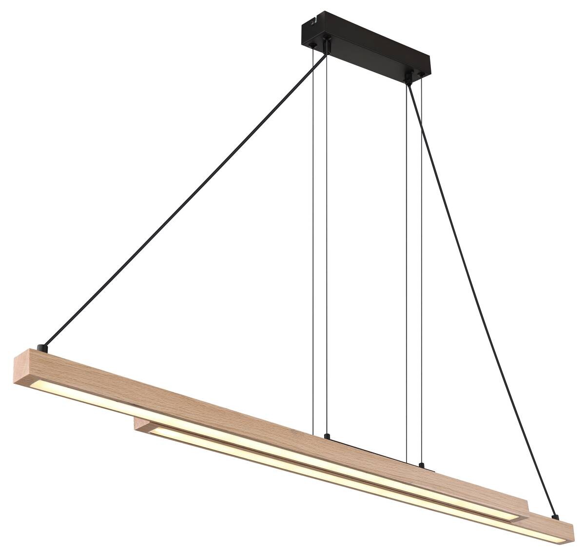 GLOBO Pendelleuchte mattschwarz MDF Metall Kunststoff B/H/T: ca. 7x120x171 cm 1.0 Brennstellen