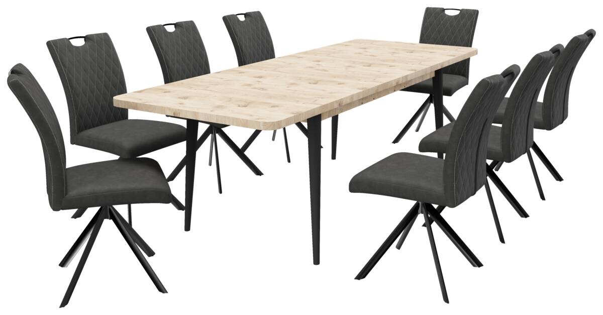 Stuhl Georgia anthrazit Microfaser B/H/T: ca. 47x95x46 cm