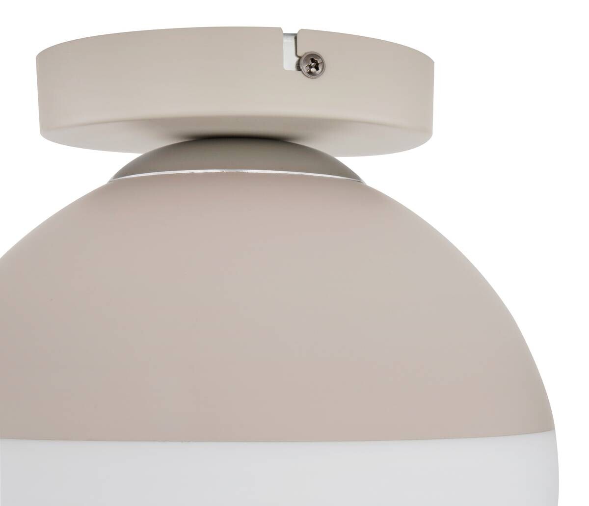 GLOBO Deckenleuchte RAGUSA sand Metall Glas H/D: ca. 21x2 cm E27 1 Brennstellen