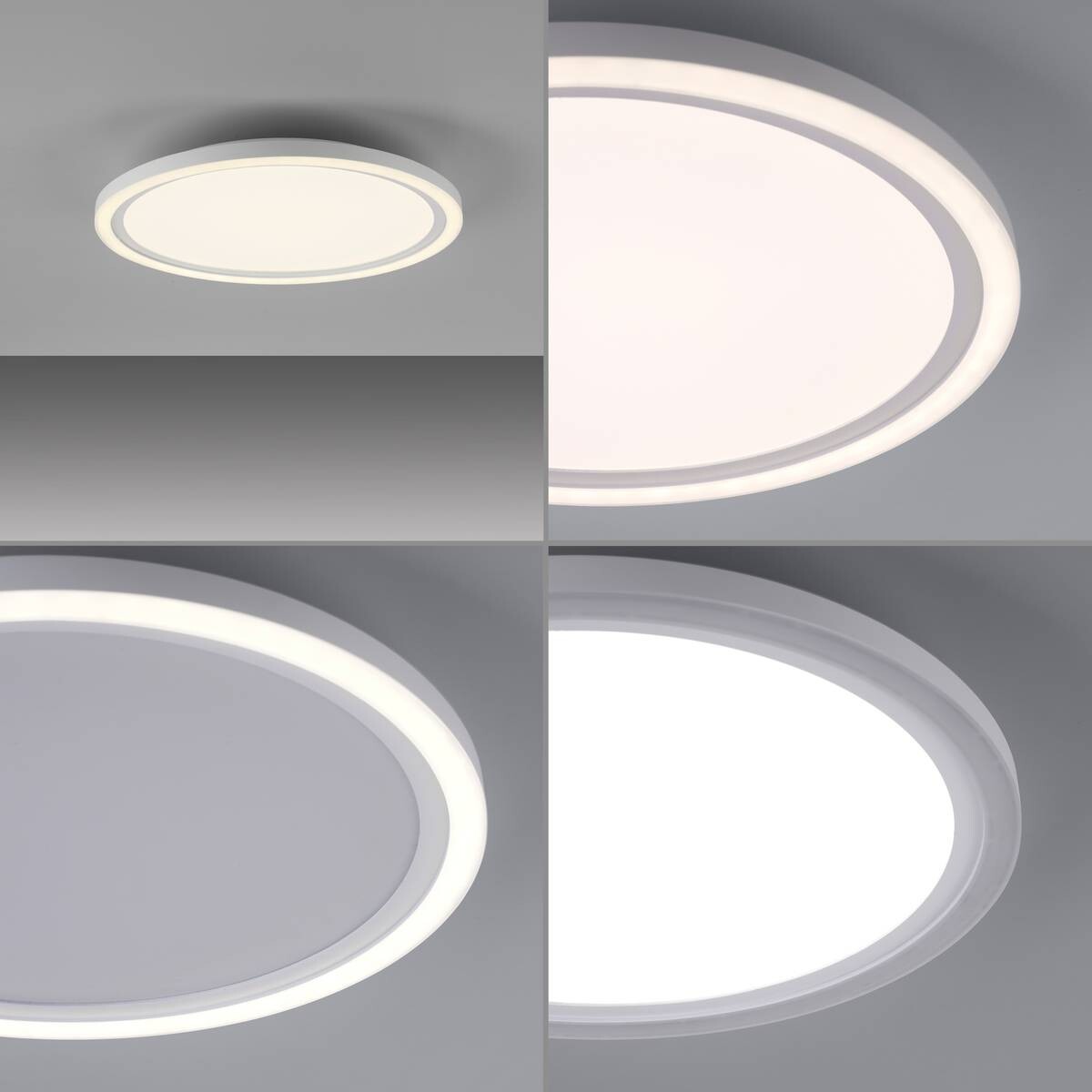 Just Light LED-Deckenleuchte BEDGING 14883-16 weiß Eisen Kunststoff H/D: ca. 6,5x40 cm 2 Brennstellen