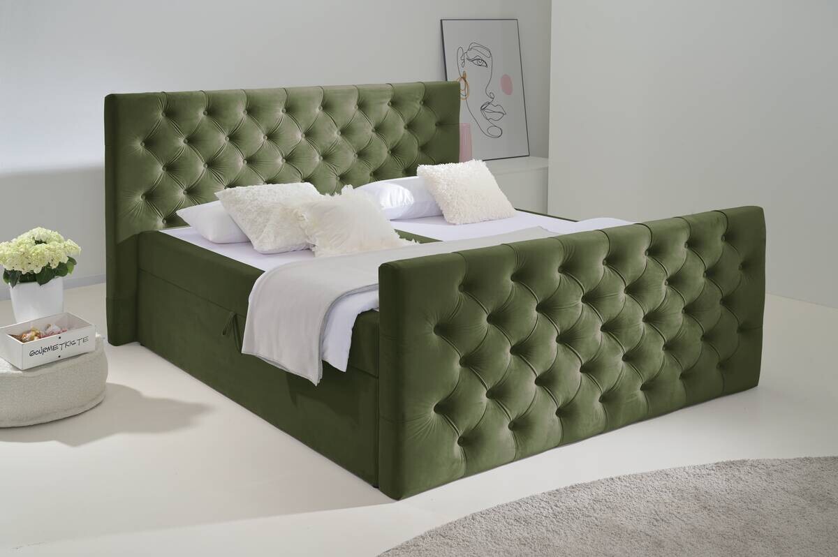 Boxbett Glow olive Liegefläche B/L: ca. 180x200 cm