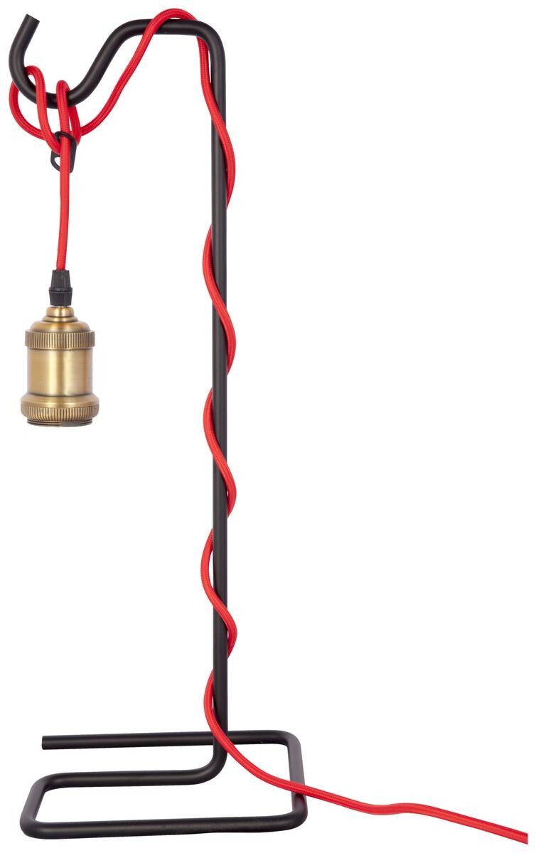 Kayoom Tischleuchte Tischleuchte_Musium 810 schwarz rot gold Eisen B/H/T: ca. 18x49x18 cm E27 1 Brennstellen