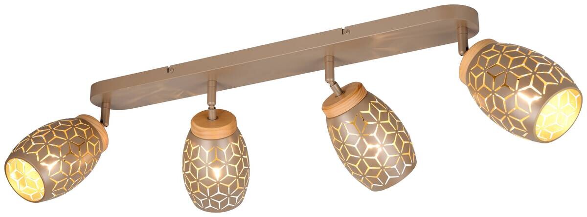 Reality Spots Bidar kaffee gold Metall B/H/L: ca. 74x27x12 cm E14 4 Brennstellen