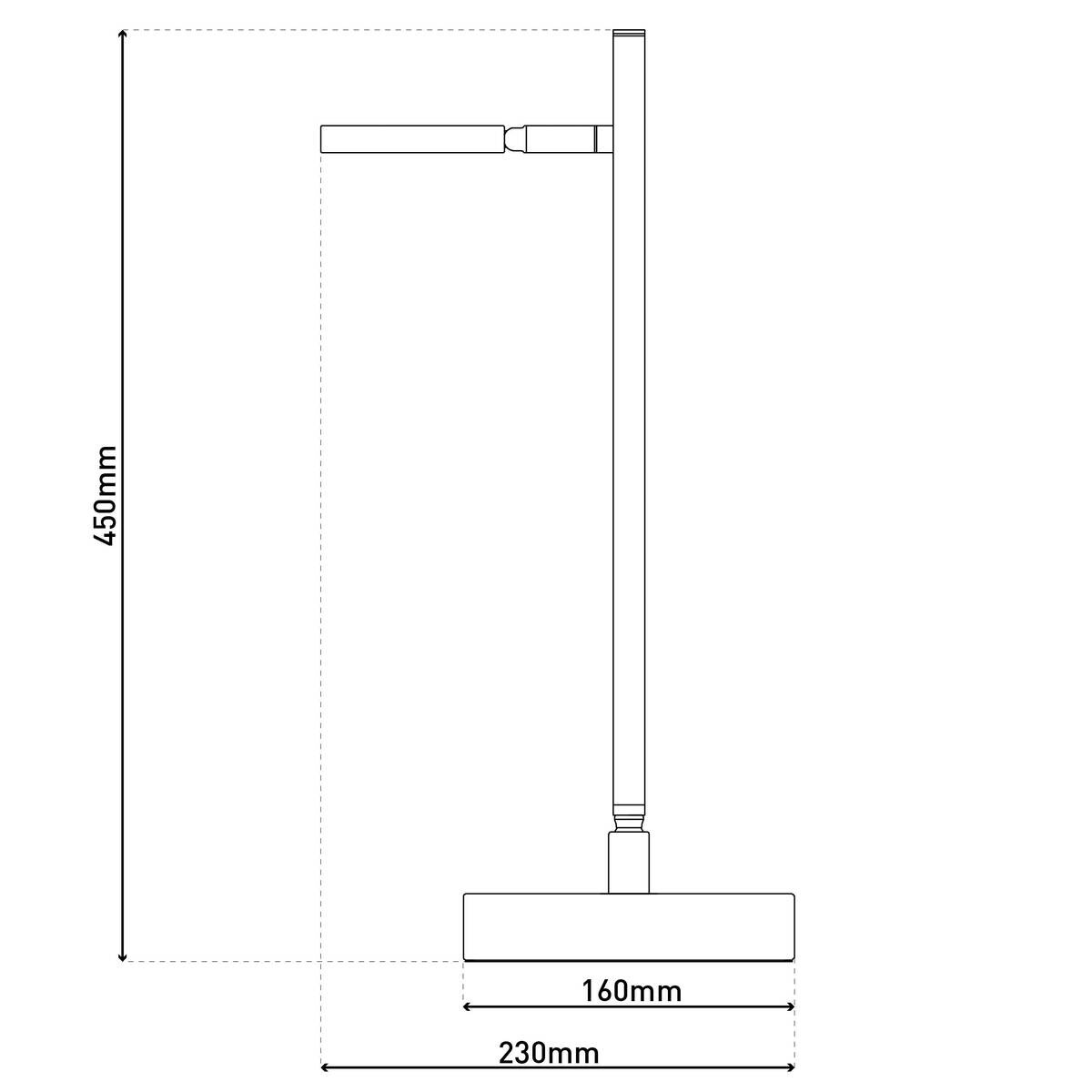 Näve Leuchten LED-Tischleuchte beige Metall B/H/T: ca. 22,6x45x16 cm