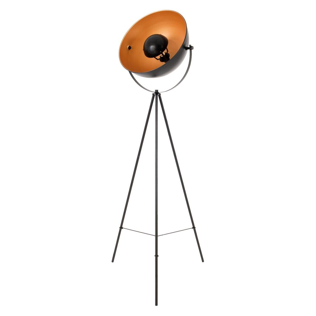Näve Leuchten Stehlampe gold schwarz Metall B/H/T/D: ca. 55x150x55x55 cm E27 1 Brennstellen