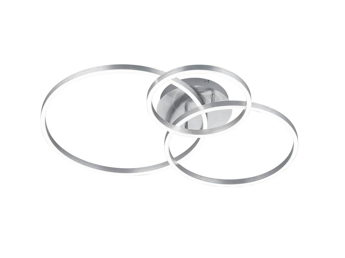 GLOBO LED-Deckenleuchte Winona nickel Metall B/H/T: ca. 78x11,5x60 cm