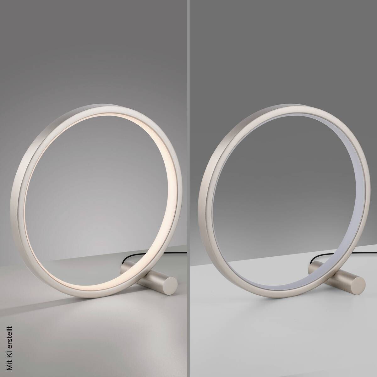 Just Light LED-Tischlleuchte Mini-Ritus silber Eisen 1 Brennstellen