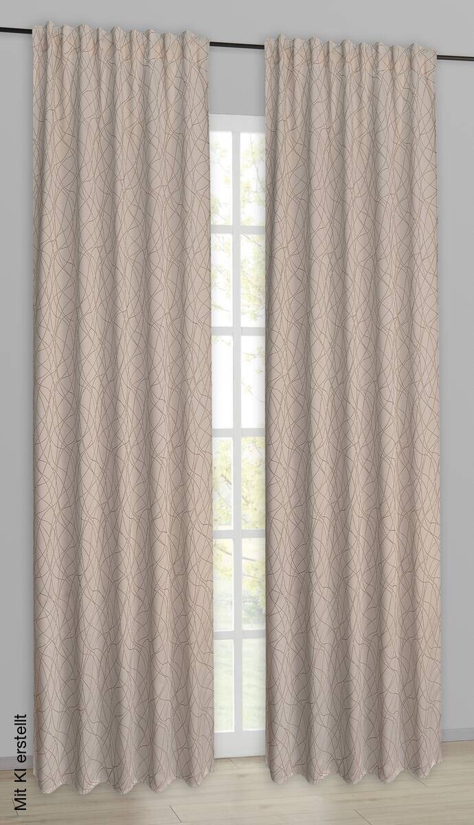 Kombivorhang Doreen beige B/L: ca. 135x245 cm