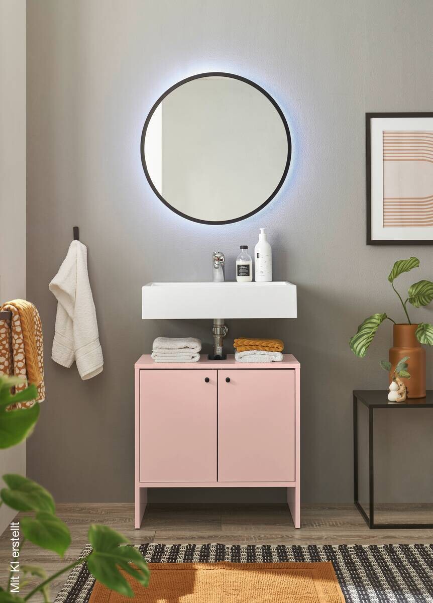 Waschbeckenunterschrank Kairo rosa B/H/T: ca. 60x60x35 cm