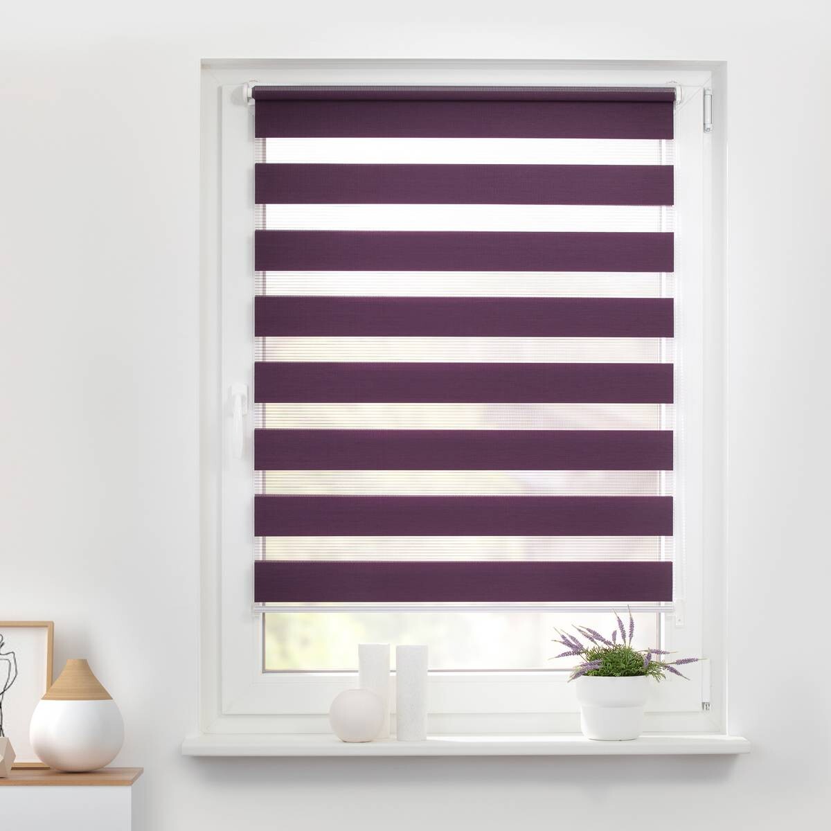 LICHTBLICK Doppelrollo Duo brombeer B/L: ca. 60x220 cm
