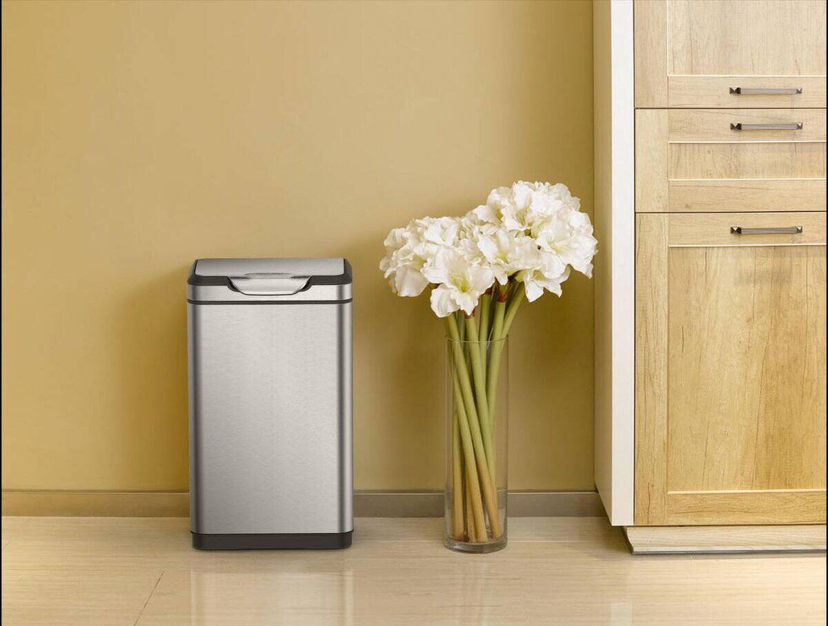 EKO Mülleimer silber B/H: ca. 29x67,4 cm