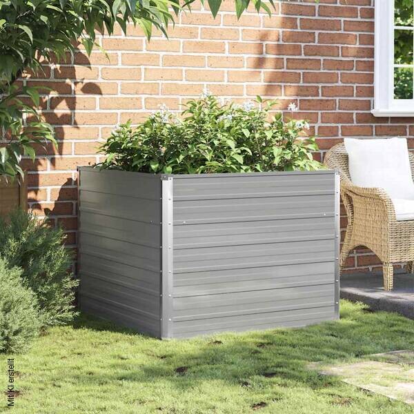 Hochbeet grau Metall B/H/L: ca. 100x77x100 cm