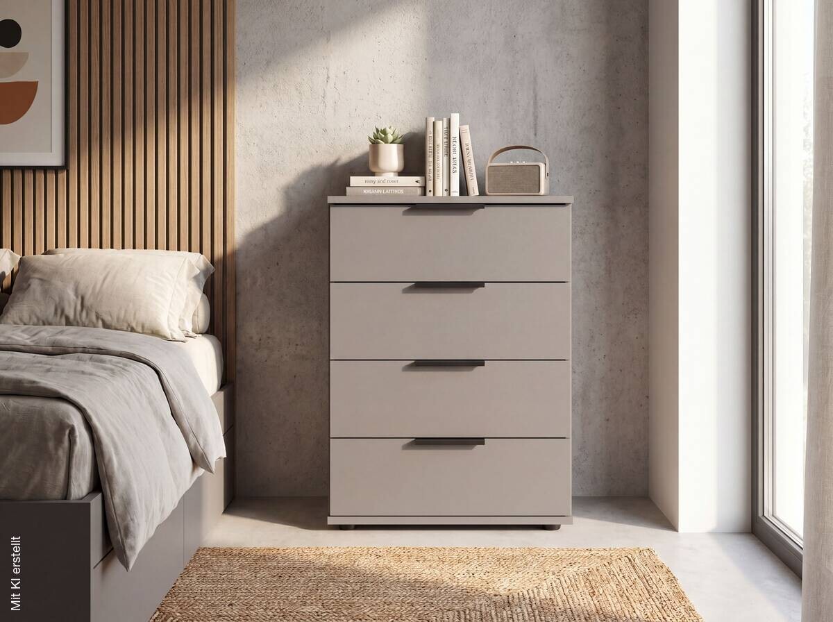 Nachtkonsole Easy Plus Sahara grau B/H/T: ca. 52x74x38 cm