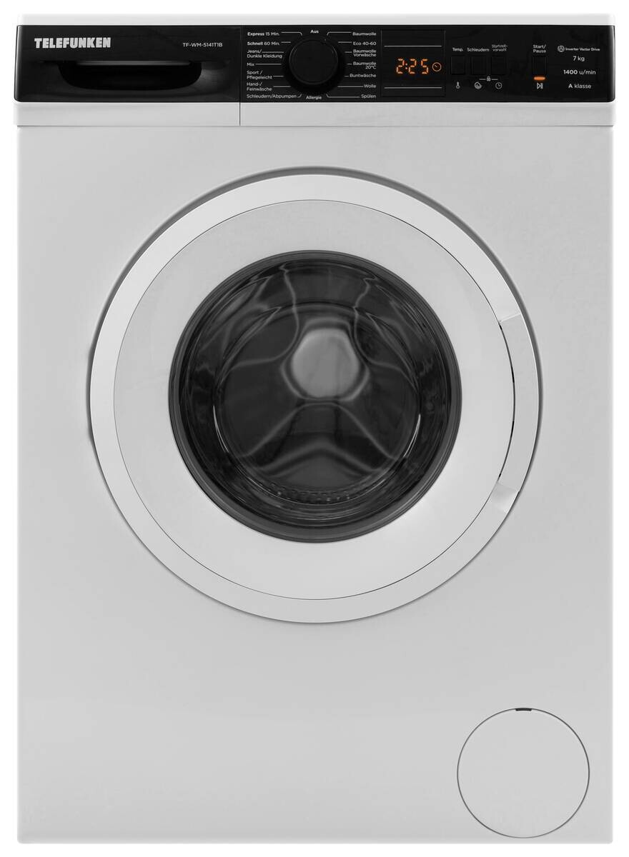 TELEFUNKEN Waschmaschine TF-WM-5441T1B EEK: A Spektrum: A bis G 7kg weiß B/H/T: ca. 59,7x84,5x49,7 cm
