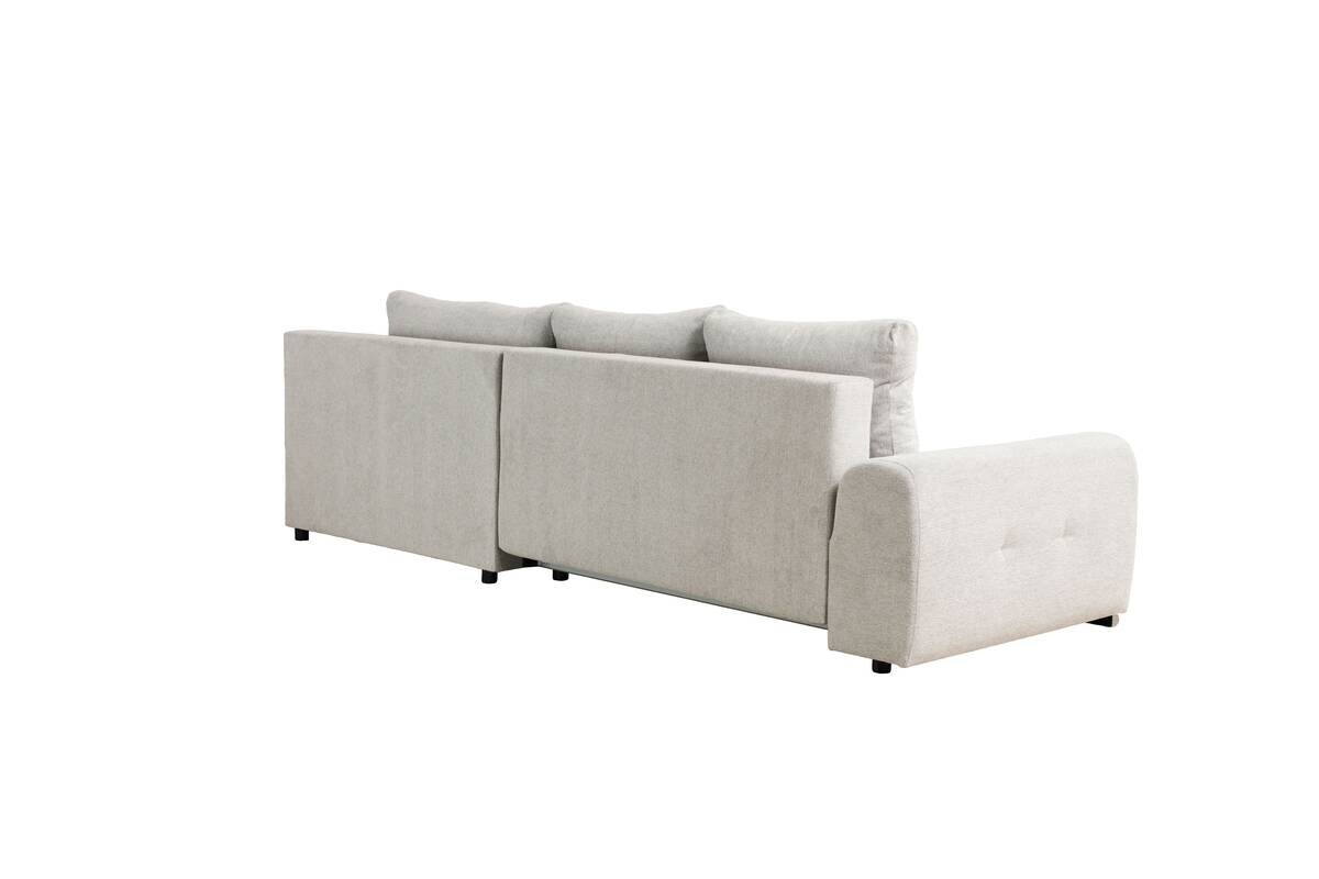 Ecksofa mit Bettfunktion und Bettkasten Lorenz taupe Microfaser B/H/T: ca. 284x74x180 cm