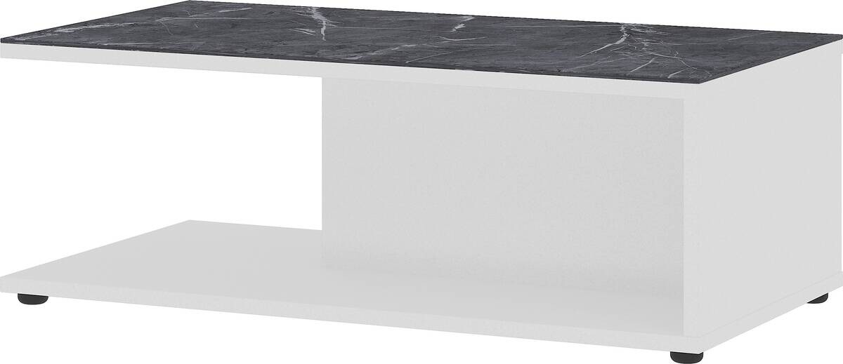Couchtisch California weiß Marmoroptik Nachbildung B/H/T: ca. 109x39x59 cm