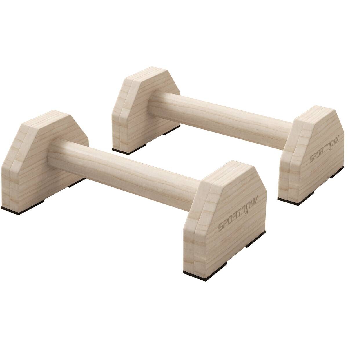 SPORTNOW Liegestützgriffe natur Buche B/H/L: ca. 13x10x30 cm