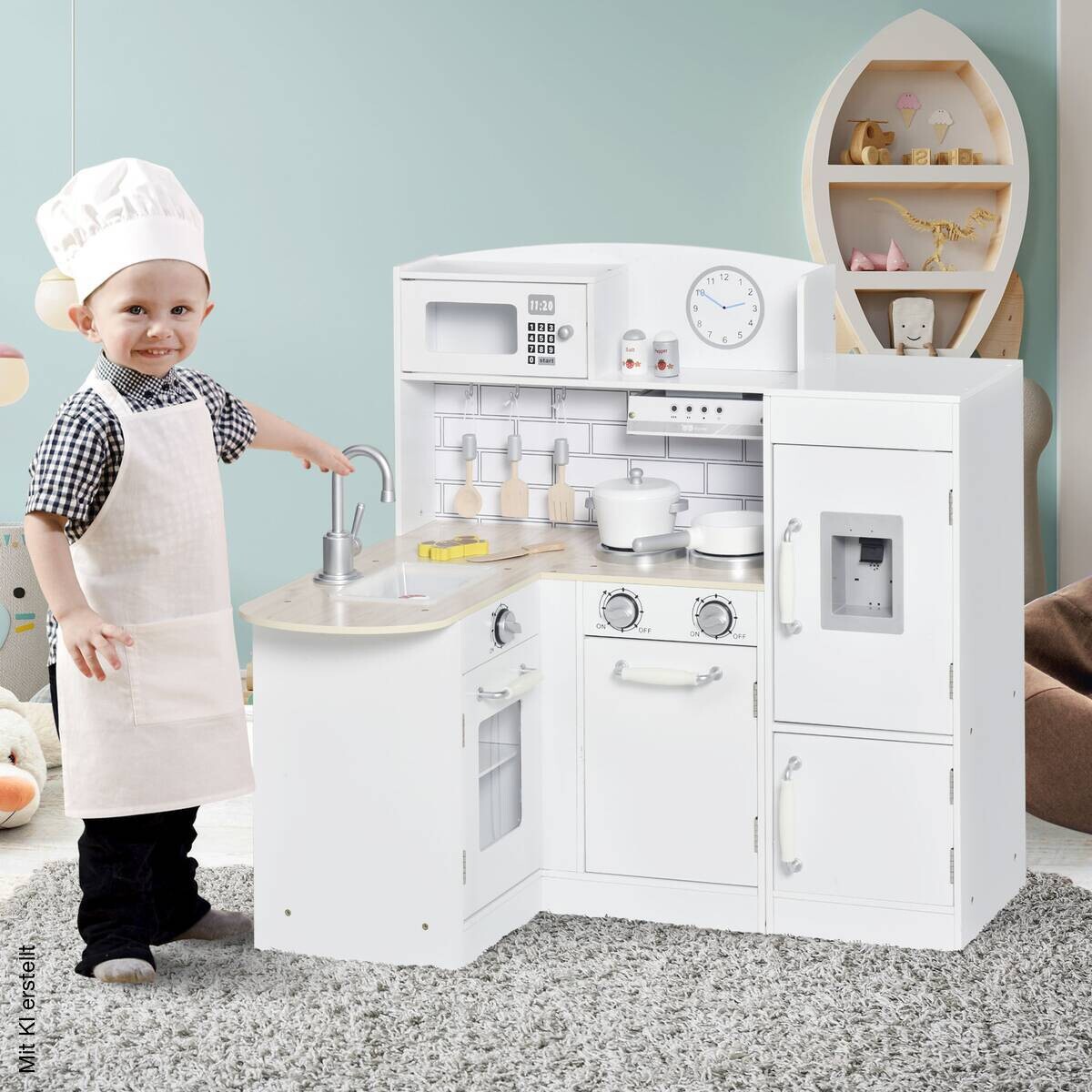 HOMCOM Kinderküche B/H/L: ca. 64x84,5x86 cm