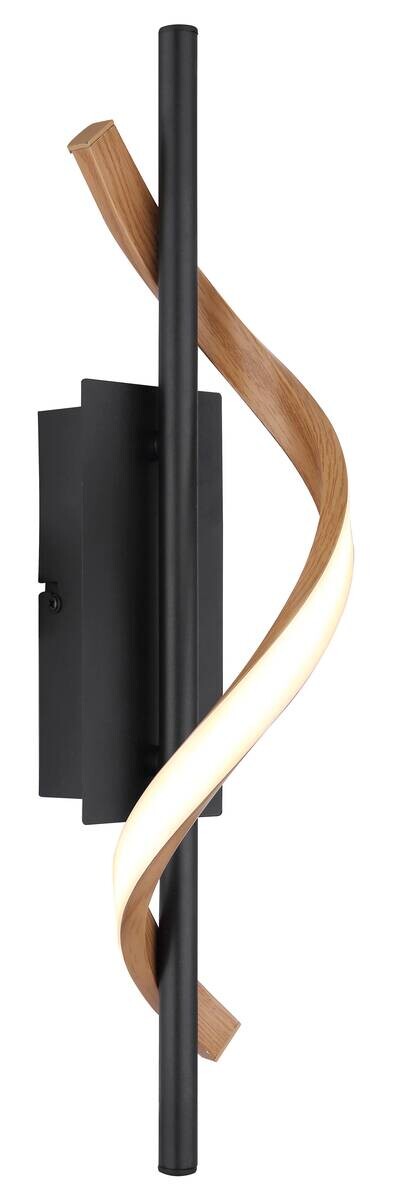 GLOBO Wandleuchte schwarz dunkelbraun Opal Aluminium Kunststoff Metall B/H/L: ca. 13x46,5x10 cm 1 Brennstellen