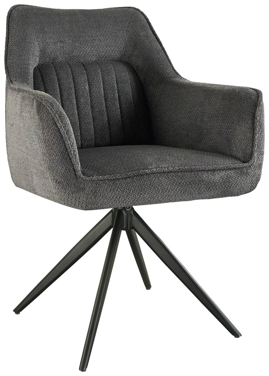 Armlehnstuhl Verena anthrazit Webstoff B/H/T: ca. 60,5x87x63 cm