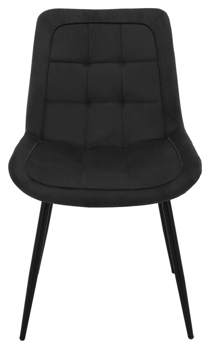 Stuhl KIRA schwarz Samtoptik B/H/T: ca. 59,5x82,5x49 cm