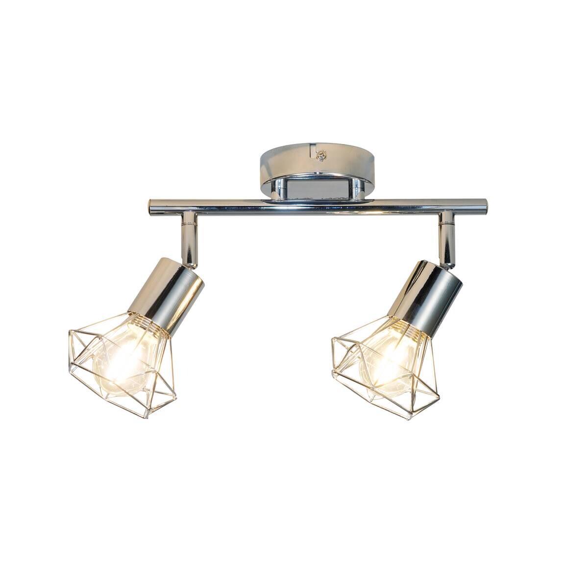 POCOline Spot 2-flg. Aurelius Chrom Metall B/H/L: ca. 21x10x31 cm E14 2 Brennstellen