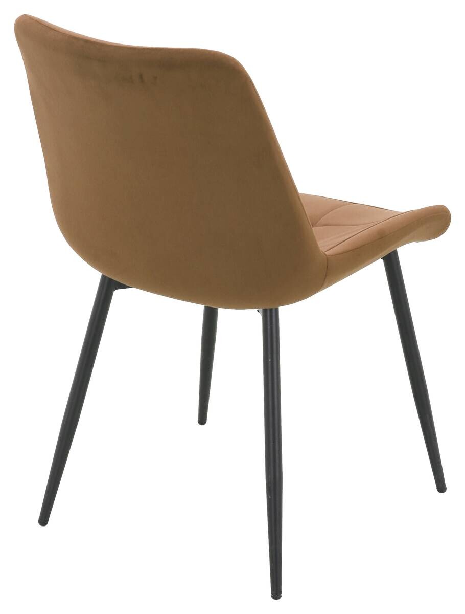 Stuhl KIRA braun Samtoptik B/H/T: ca. 59,5x82,5x49 cm